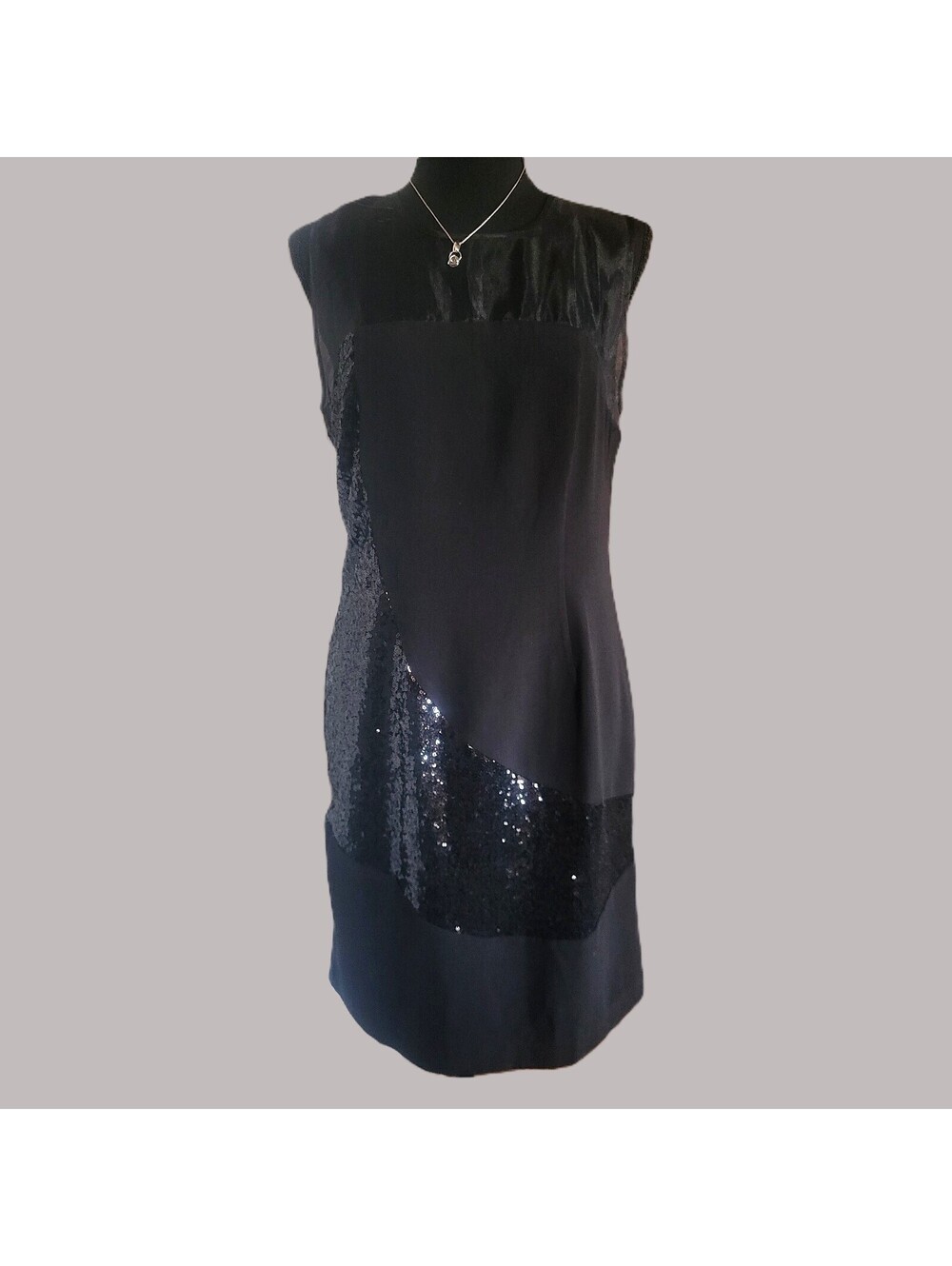 Carmen Marc Valvo Black Sleeveless Cocktail Dress - Size 8 Party Special Event